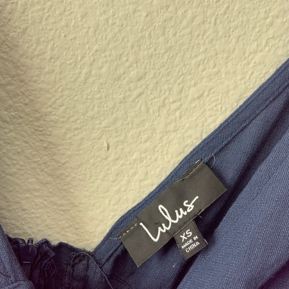 Lulus | Simpatico Navy Blue Maxi Dress button front - Picture 6 of 8